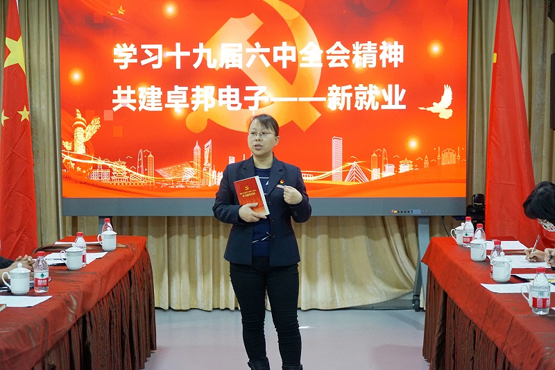 ZOBO绿巨人黄色下载黨支部丨開展“學習貫徹黨的十九屆六中全會精神”主題黨日活動